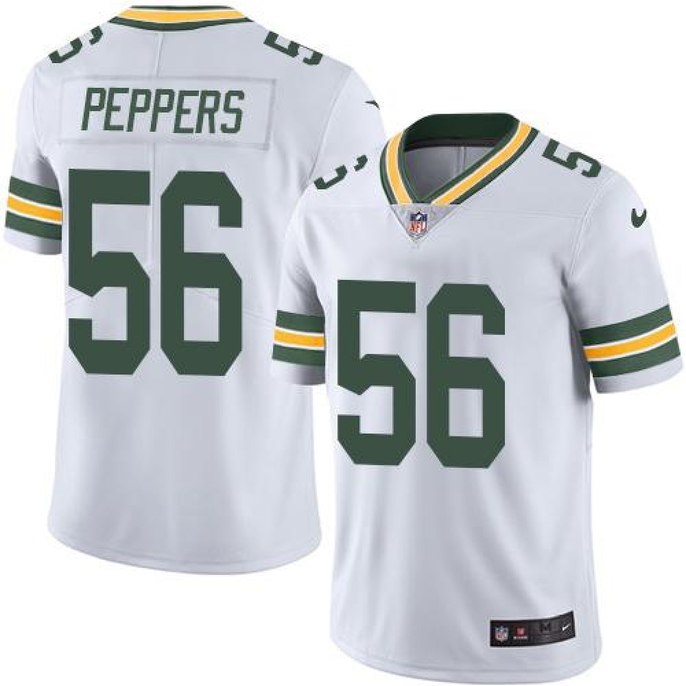 Packers #56 Julius Peppers White Men's Stitched NFL Limited Rush Jersey