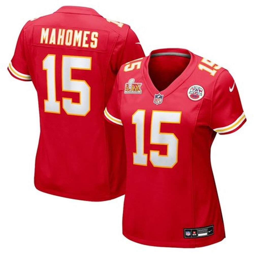 Women's Kansas City Chiefs #15 Patrick MahomesRed Super Bowl LIX Game Jersey