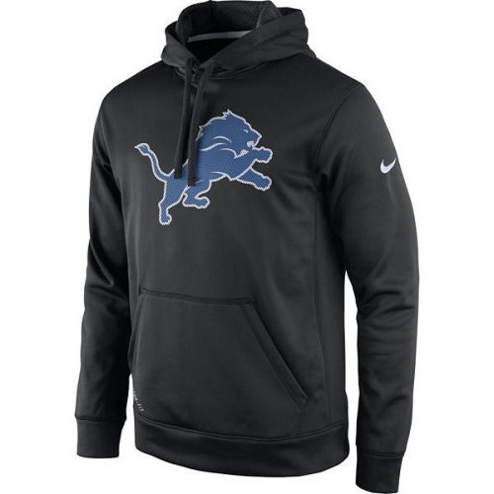 Men's Detroit LionsBlack Practice Performance Pullover Hoodie