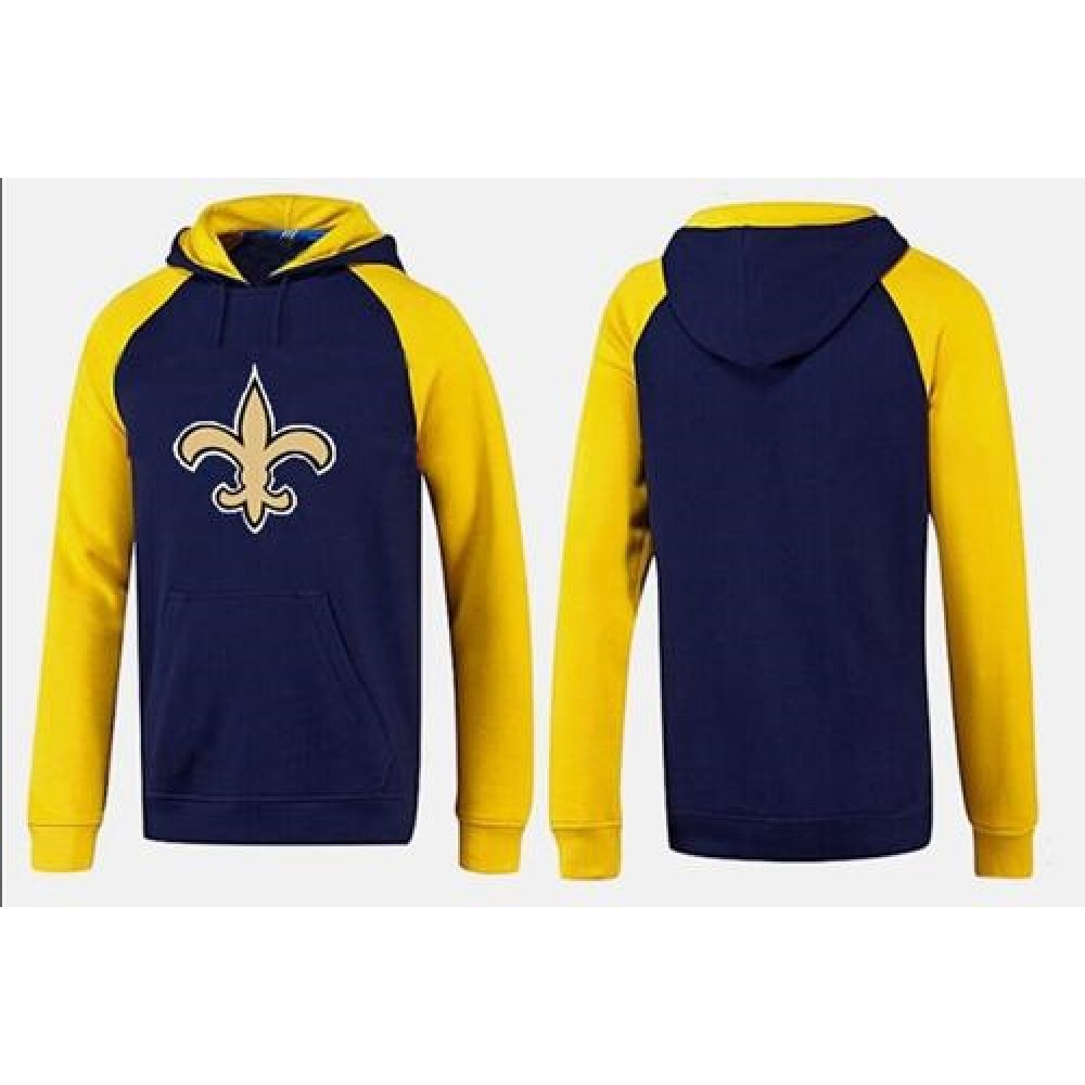 New Orleans Saints Logo Pullover Hoodie Dark Blue & Yellow