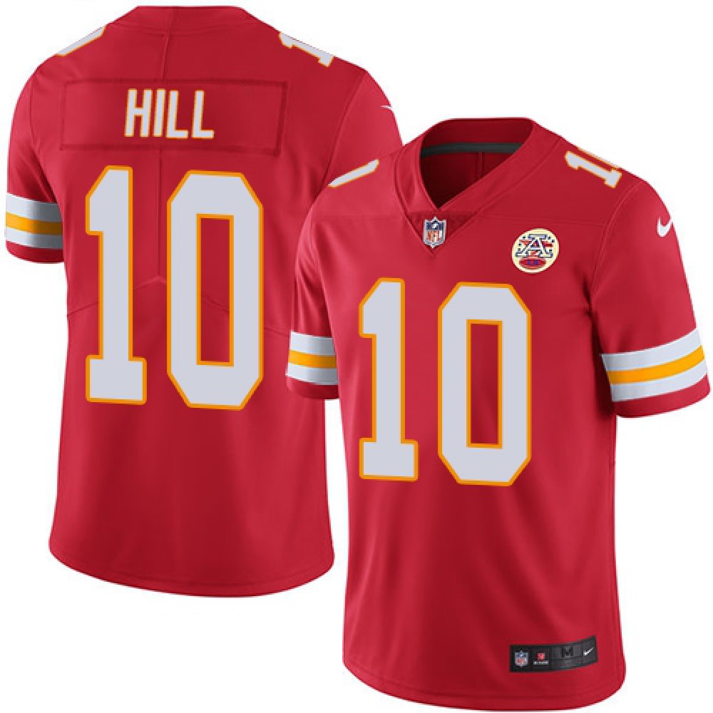 Chiefs #10 Tyreek Hill Red Men's Stitched NFL Limited Rush Jersey