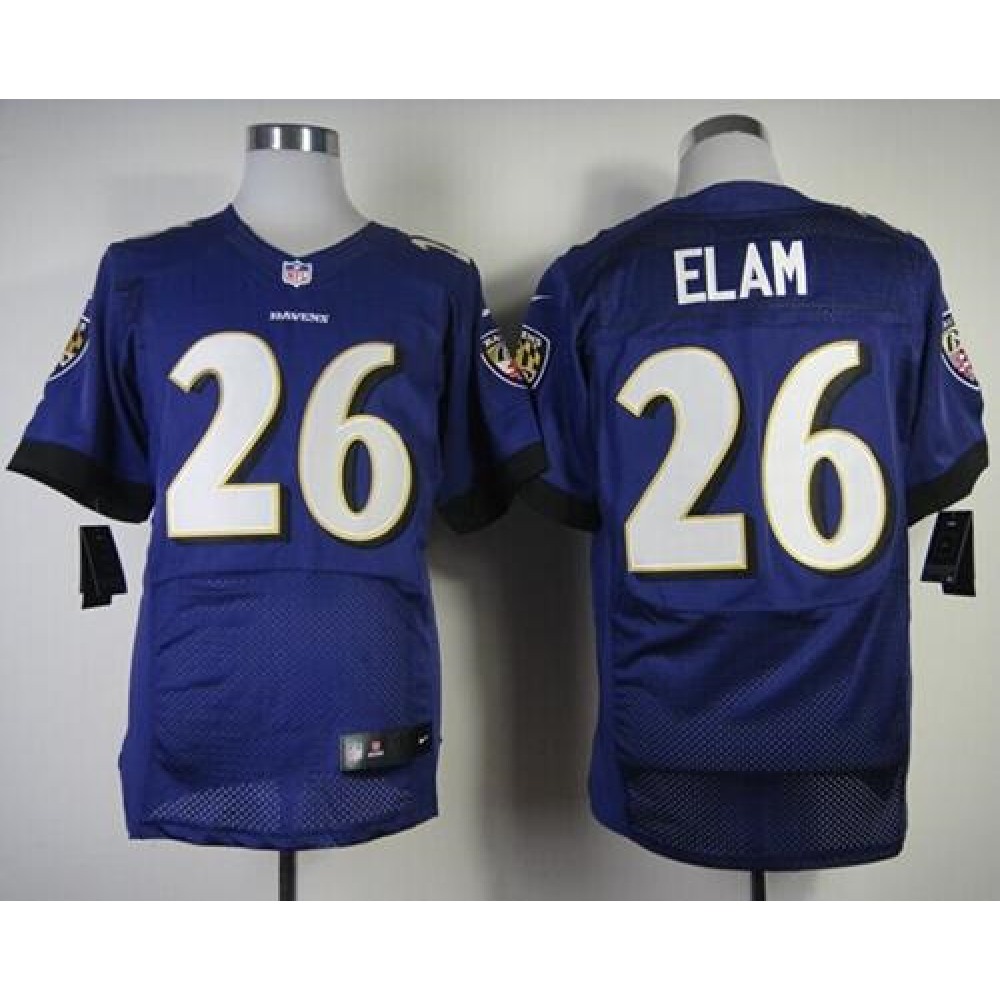 Ravens #26 Matt Elam Purple Team Color Men's Stitched NFL New Elite Jersey