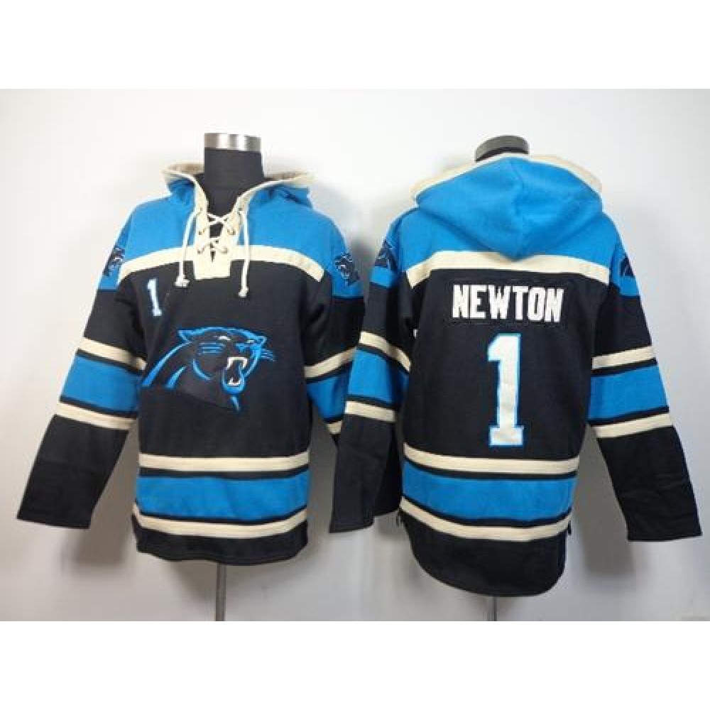 Panthers #1 Cam Newton Black Sawyer Hoodie Sweatshirt NFL Hoodie