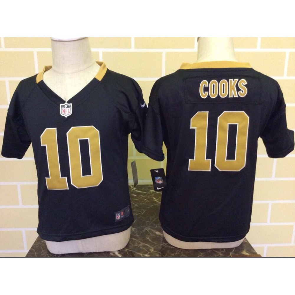 ToddlerNew Orleans Saints #10 Brandin Cooks Black Stitched NFL Jersey
