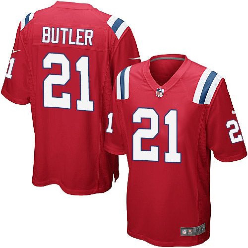 Patriots #21 Malcolm Butler Red Alternate Youth Stitched NFL Elite Jersey