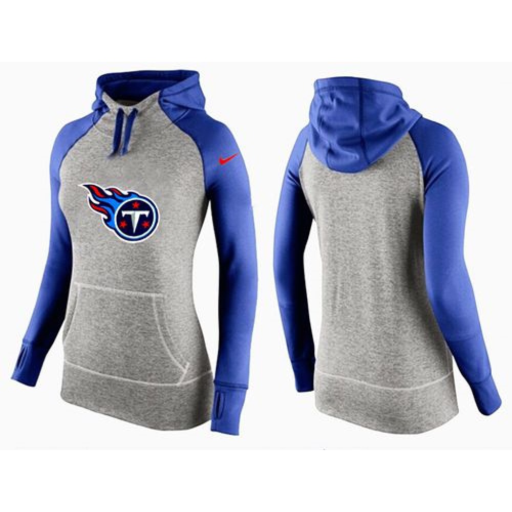 Women'sTennessee Titans Performance Hoodie Grey & Blue_2