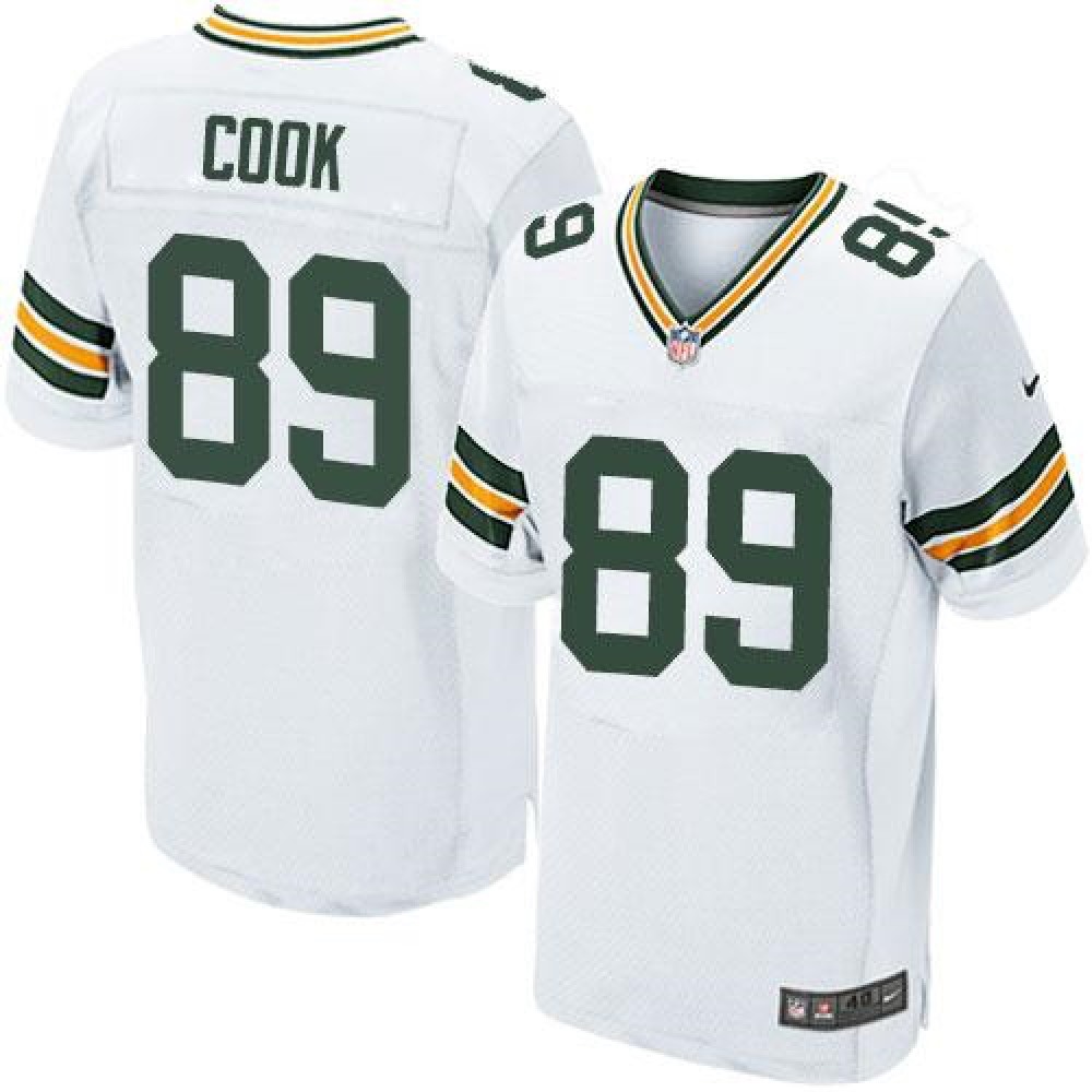 Packers #89 Jared Cook White Men's Stitched NFL Elite Jersey