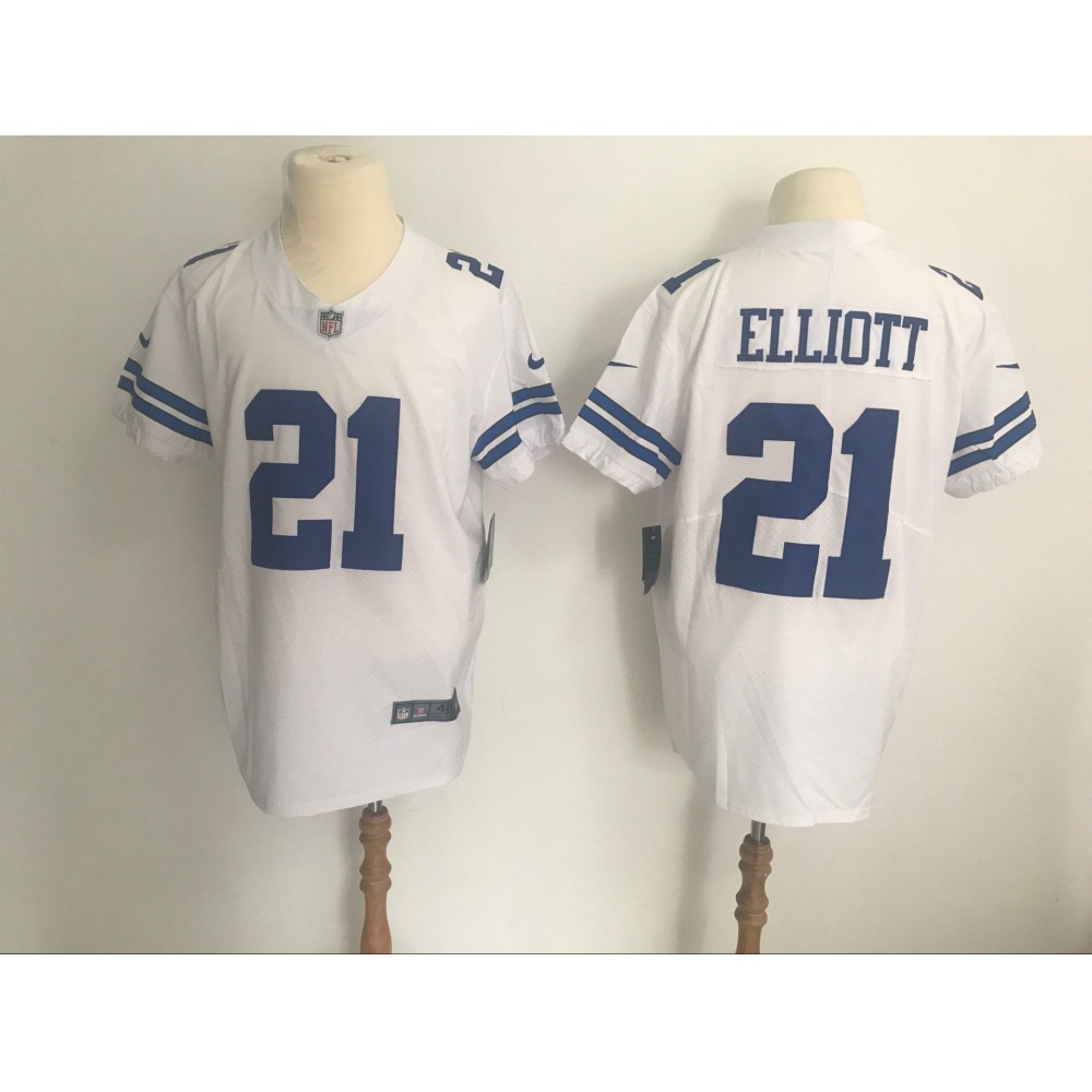 Men's Dallas Cowboys #21 Ezekiel Elliott White Vapor Untouchable Stitched NFL Jersey