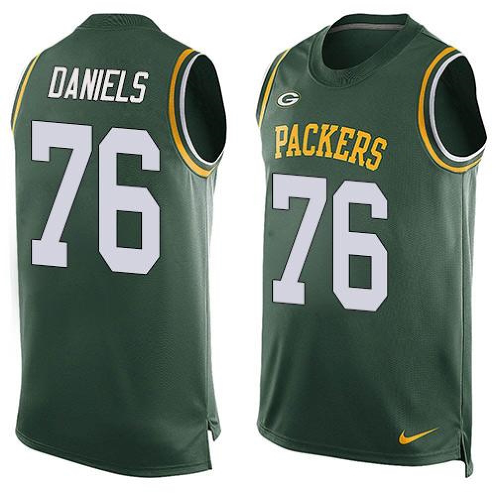 Packers #76 Mike Daniels Green Team Color Men's Stitched NFL Limited Tank Top Jersey