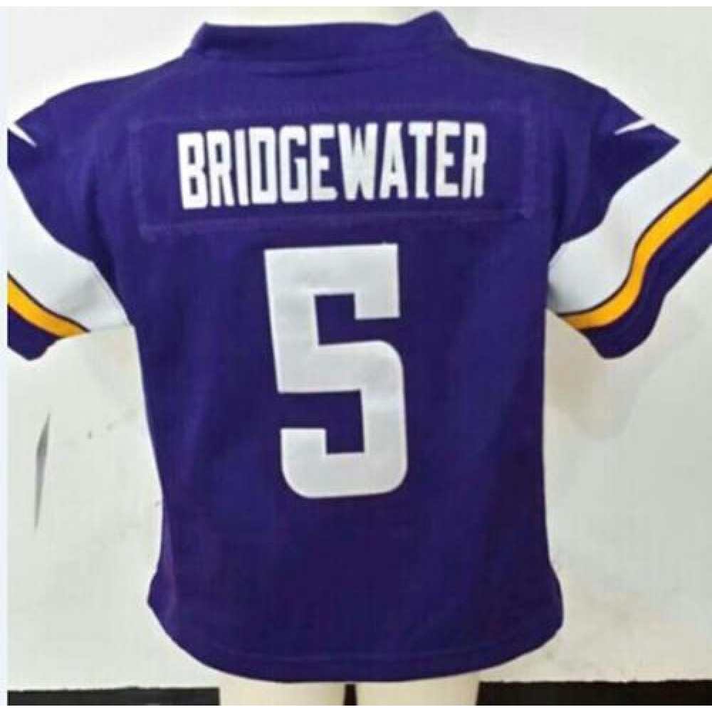 ToddlerVikings #5 Teddy Bridgewater Purple Team Color Stitched NFL Elite Jersey