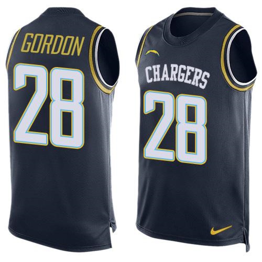 Chargers #28 Melvin Gordon Navy Blue Team Color Men's Stitched NFL Limited Tank Top Jersey