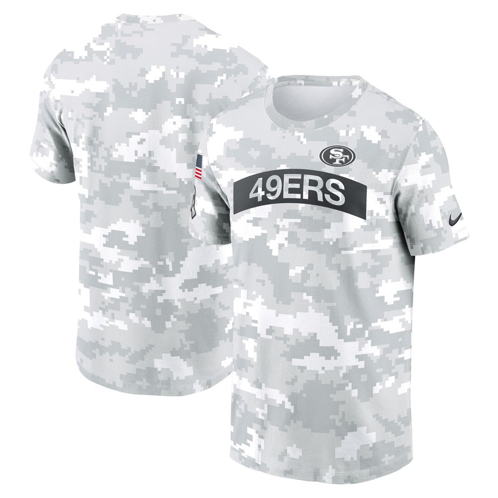Men's San Francisco 49ersWhite 2024 Salute To Service Big & Tall Performance T-Shirt