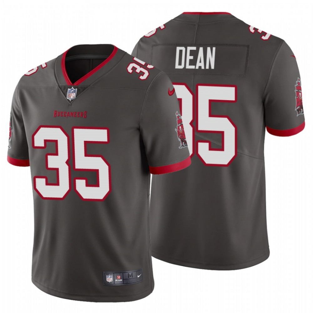 Men's Tampa Bay Buccaneers #35 Jamel Dean New Grey Vapor Untouchable Limited Stitched Jersey
