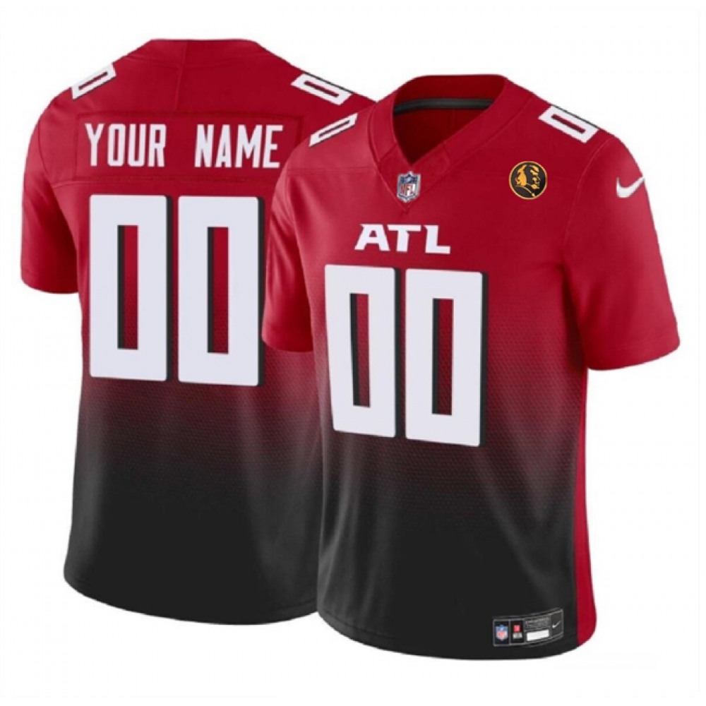 Men's Atlanta Falcons Active Player Custom Red 2023 F.U.S.E. With John Madden Patch Vapor Limited Stitched Football Jersey