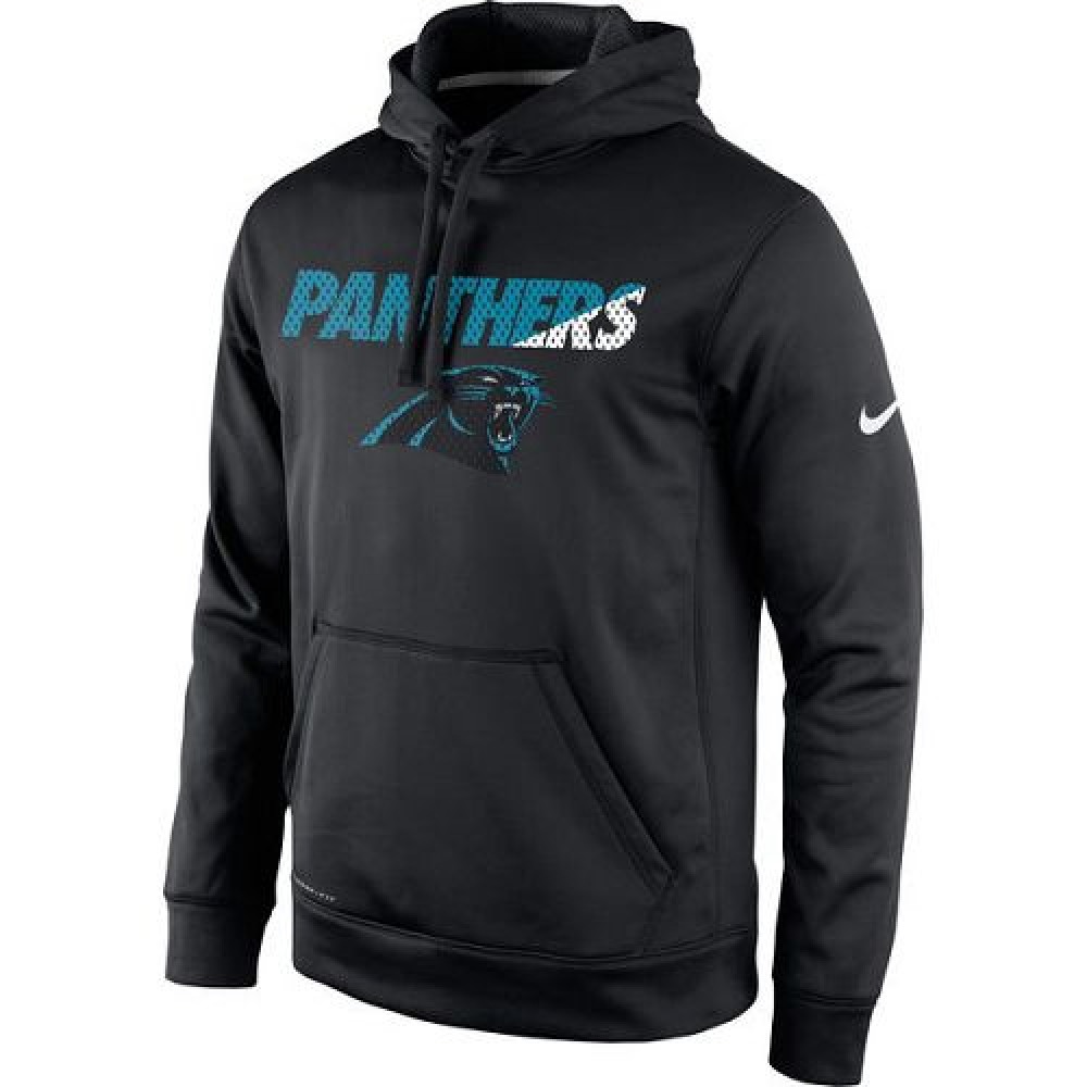 Men's Carolina PanthersBlack Kick Off Staff Performance Pullover Hoodie