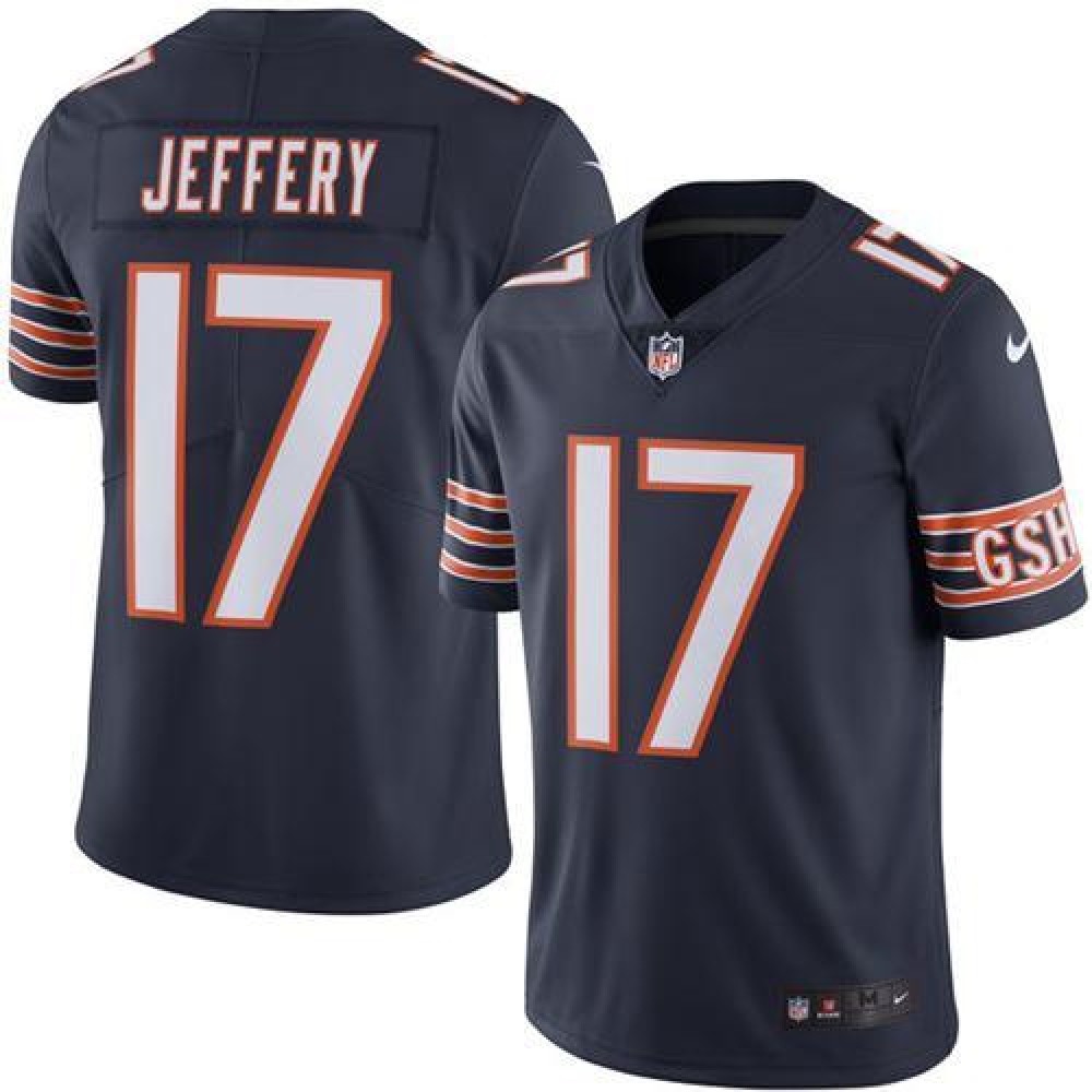 Bears #17 Alshon Jeffery Navy Blue Youth Stitched NFL Limited Rush Jersey