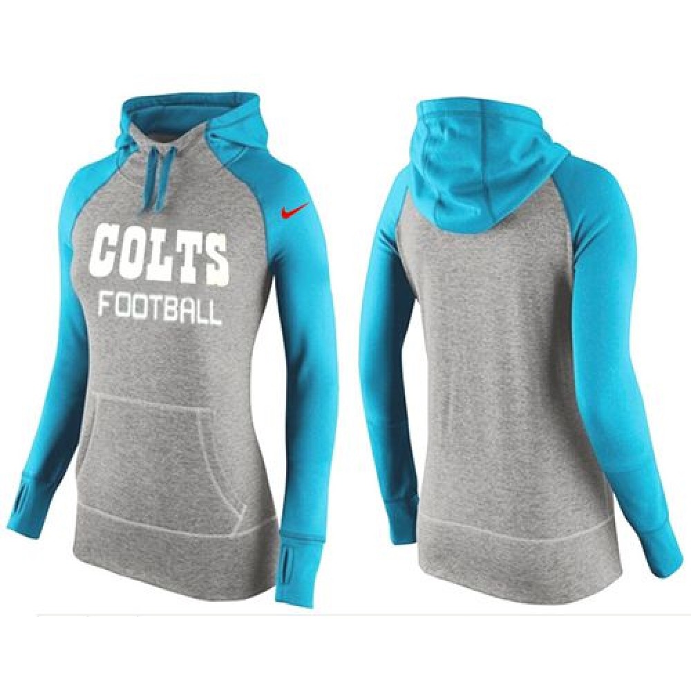 Women'sIndianapolis Colts Performance Hoodie Grey & Light Blue
