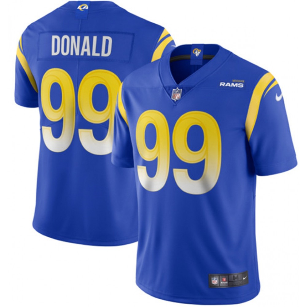 Men's Los Angeles Rams #99 Aaron Donald 2020 Royal Vapor Limited Stitched Jersey