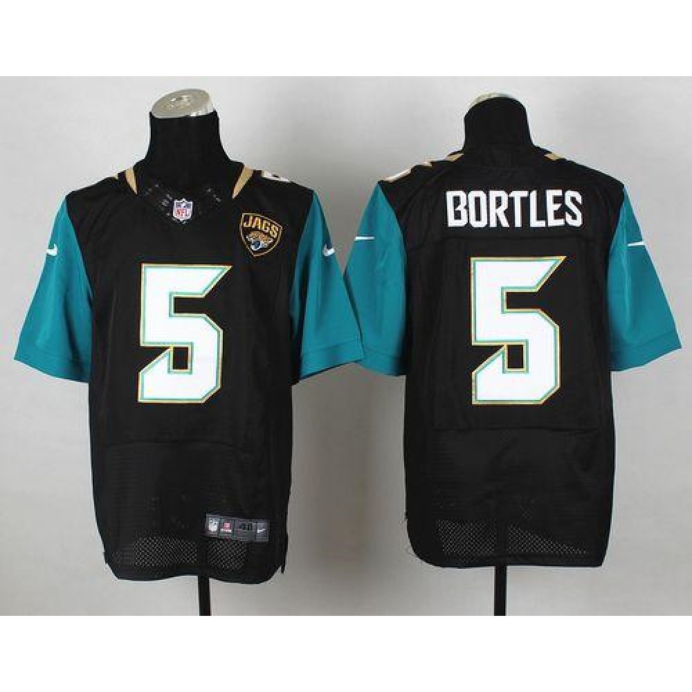 Jaguars #5 Blake Bortles Black Alternate Men's Stitched NFL Elite Jersey