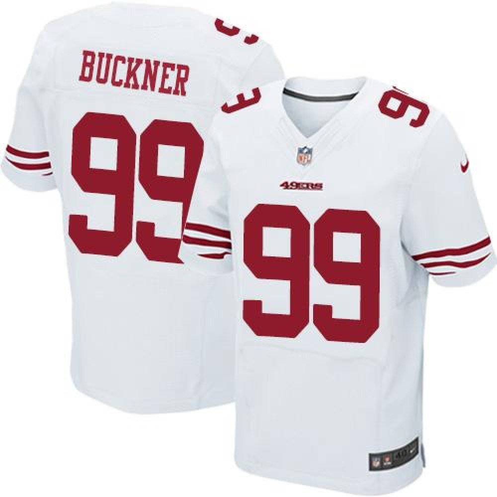 49ers #99 DeForest Buckner White Men's Stitched NFL Elite Jersey