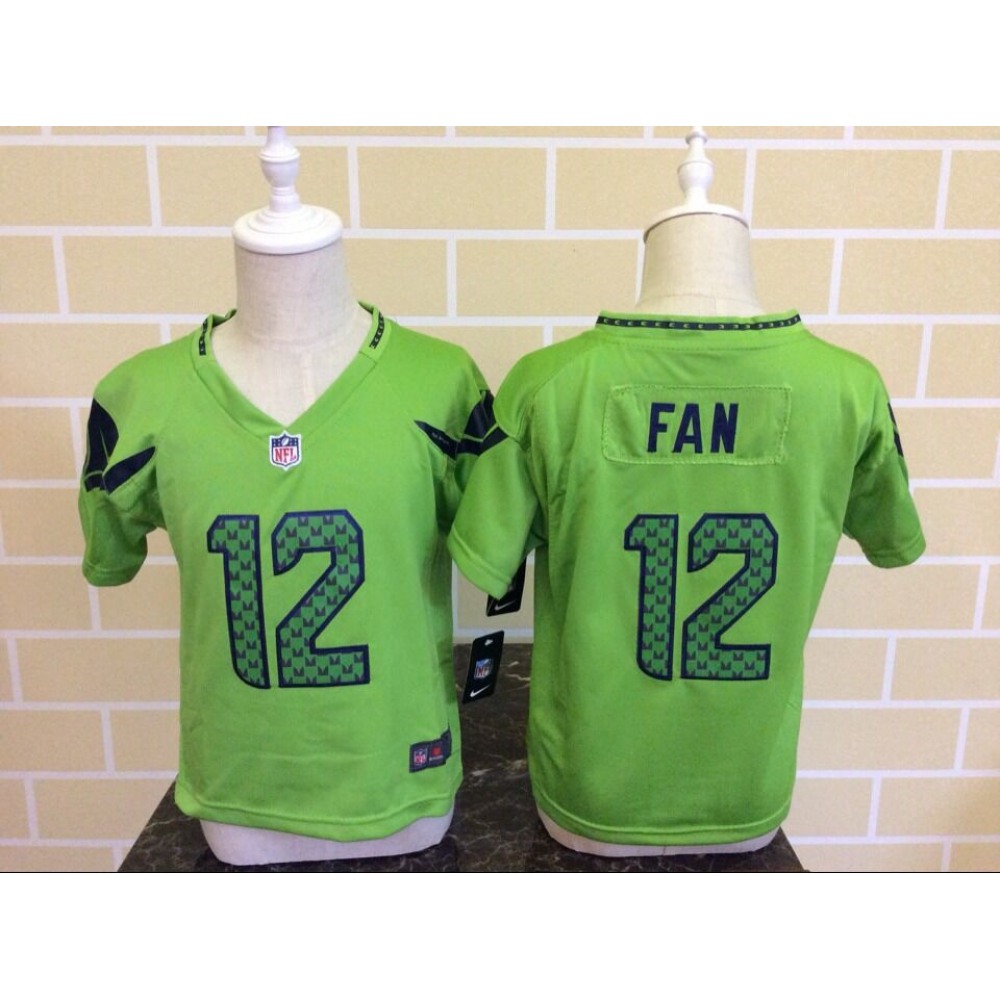ToddlerSeattle Seahawks #12 Fan Green Stitched NFL Jersey