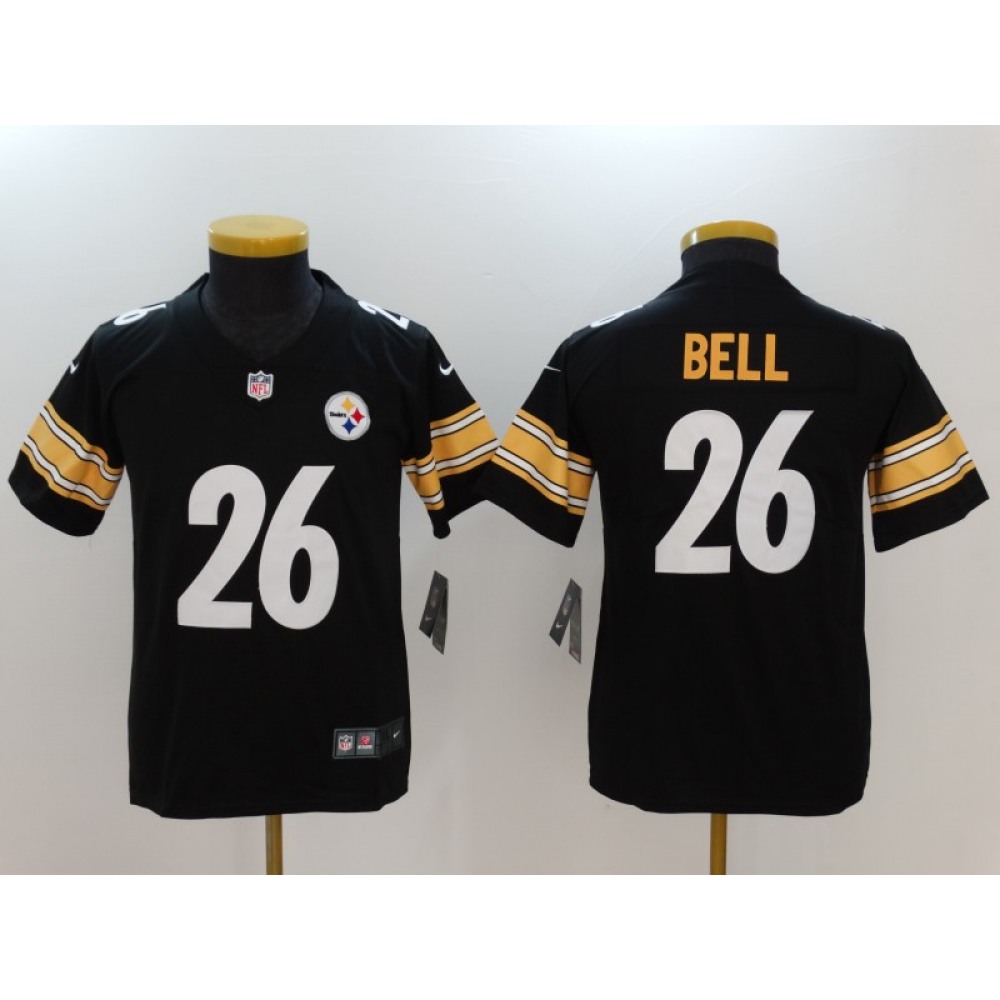 Youth Pittsburgh Steelers #26 Le'Veon Bell Black Vapor Untouchable Limited Jersey