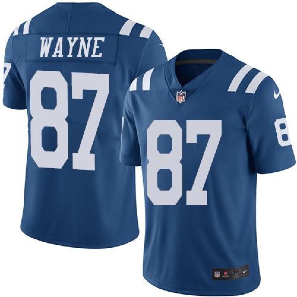 Colts #87 Reggie Wayne Royal Blue Men's Stitched NFL Limited Rush Jersey