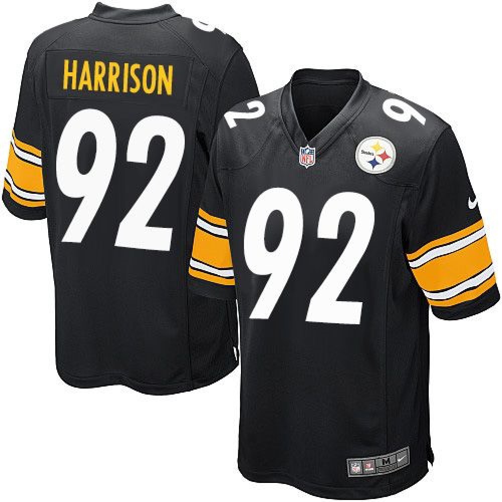 Steelers #92 James Harrison Black Team Color Youth Stitched NFL Elite Jersey