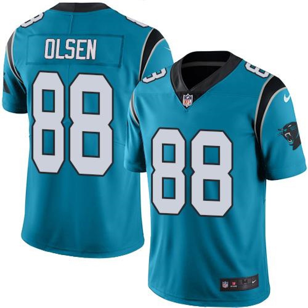 Panthers #88 Greg Olsen Blue Youth Stitched NFL Limited Rush Jersey
