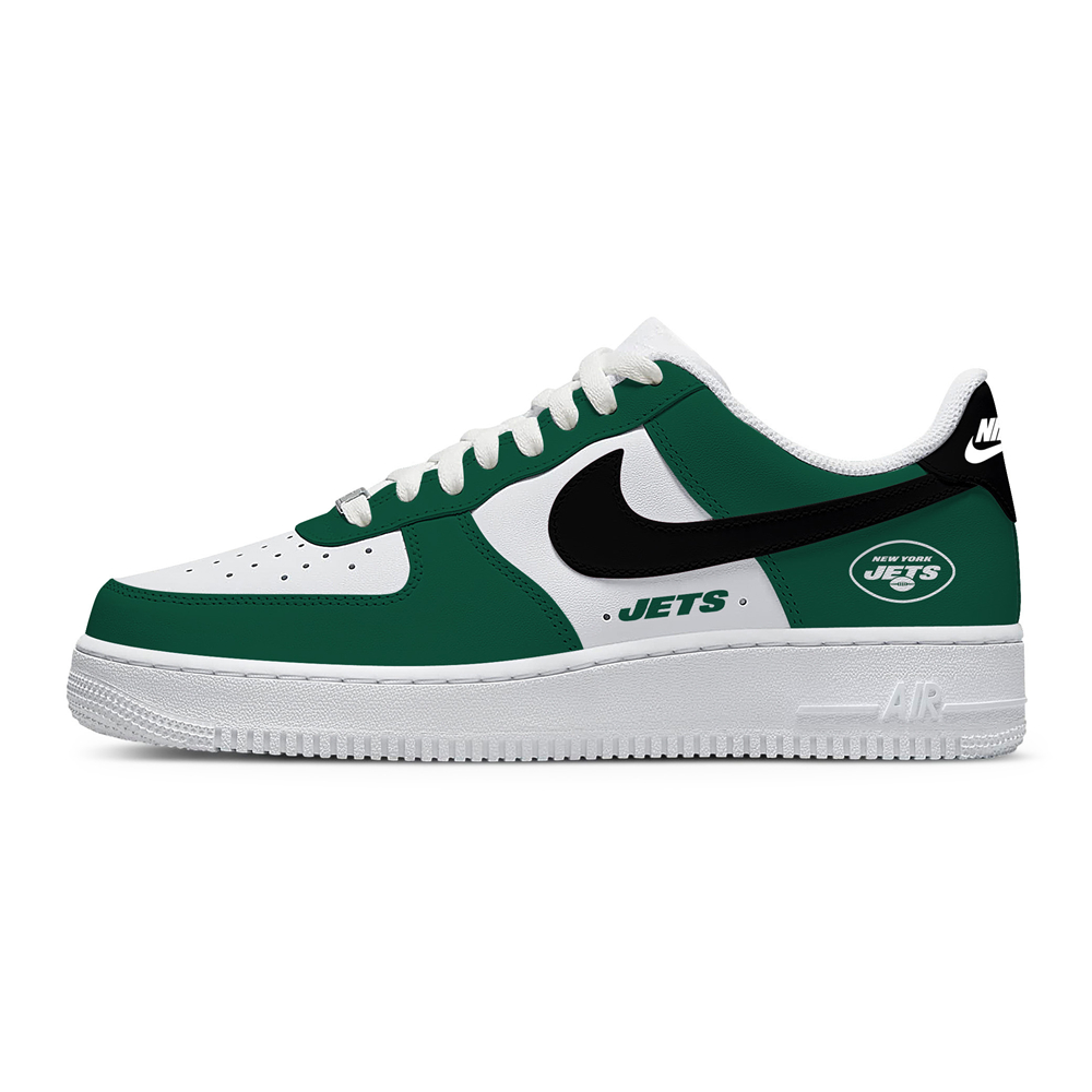 Unisex Nike x NFL New York Jets Custom Air Force 1 Low Team Sneakers