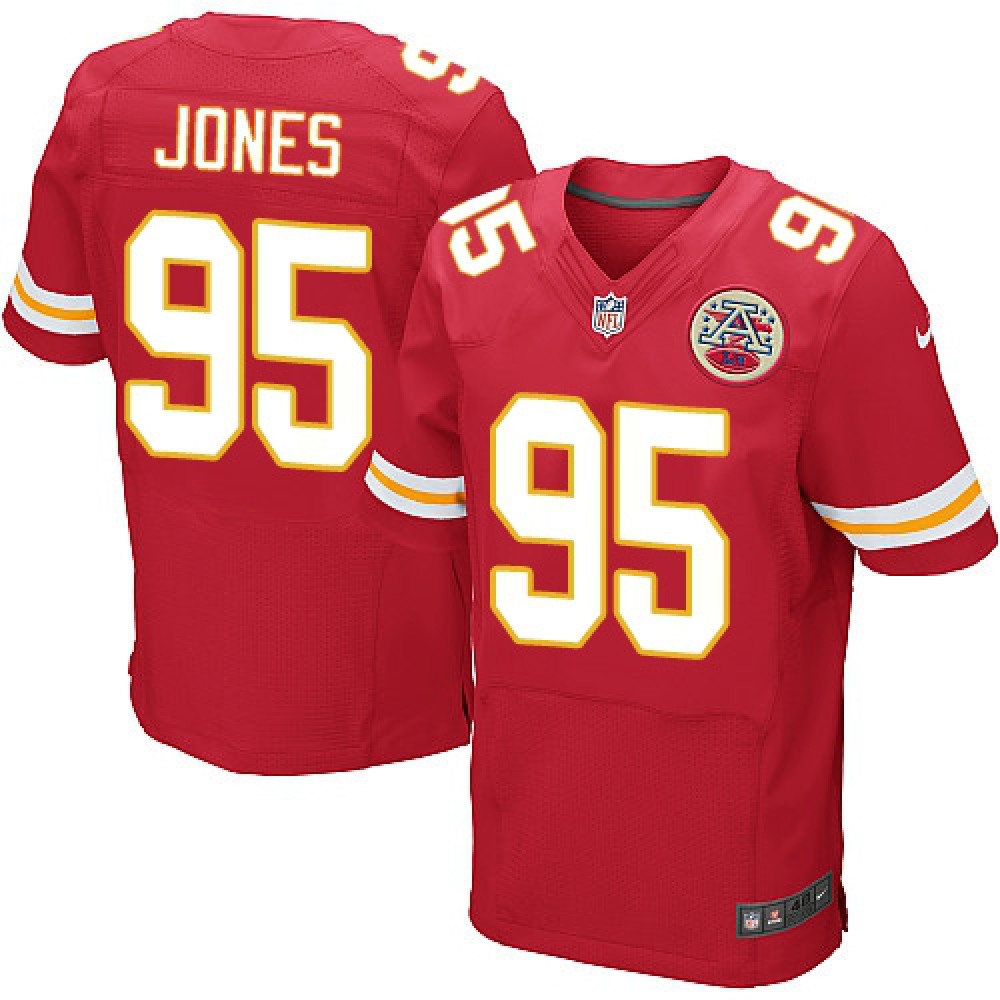 Chiefs #95 Chris Jones Red Team Color Men's Stitched NFL Elite Jersey
