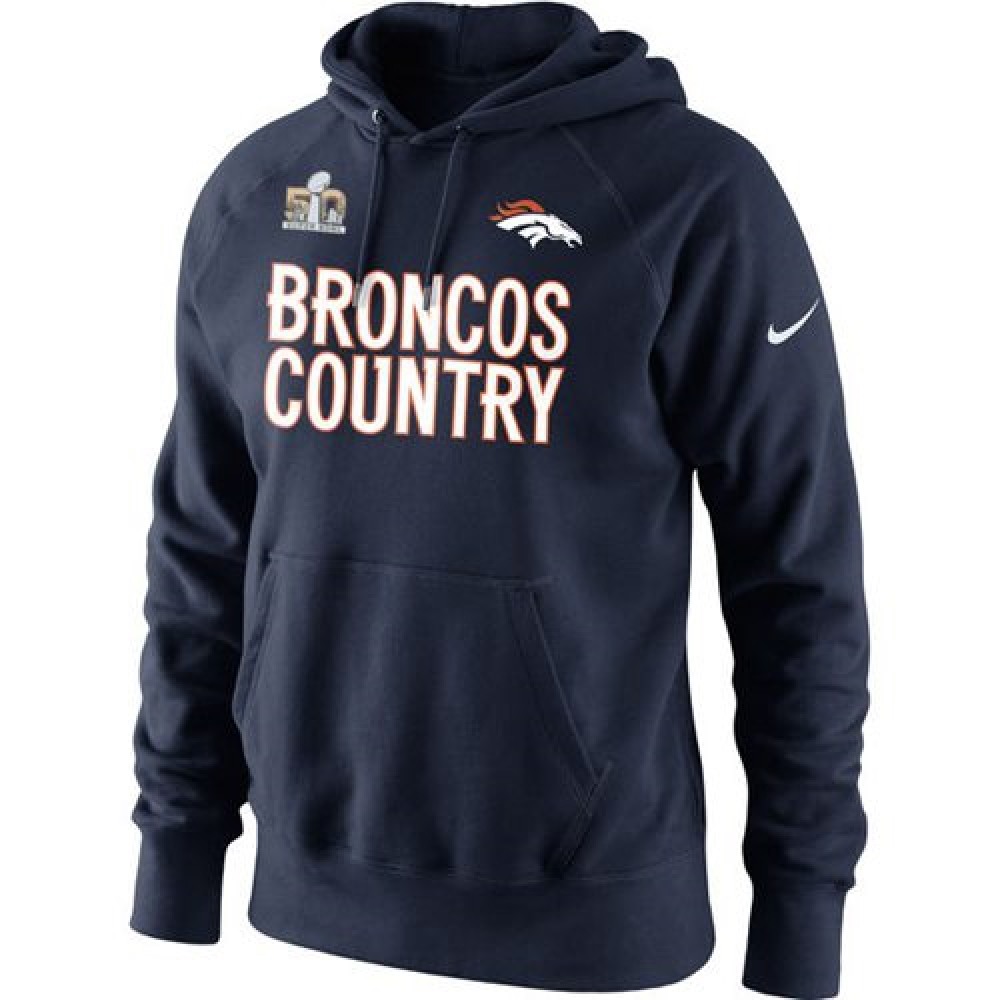 Denver Broncos2015 AFC Conference Champions Broncos Country Hoodie Navy