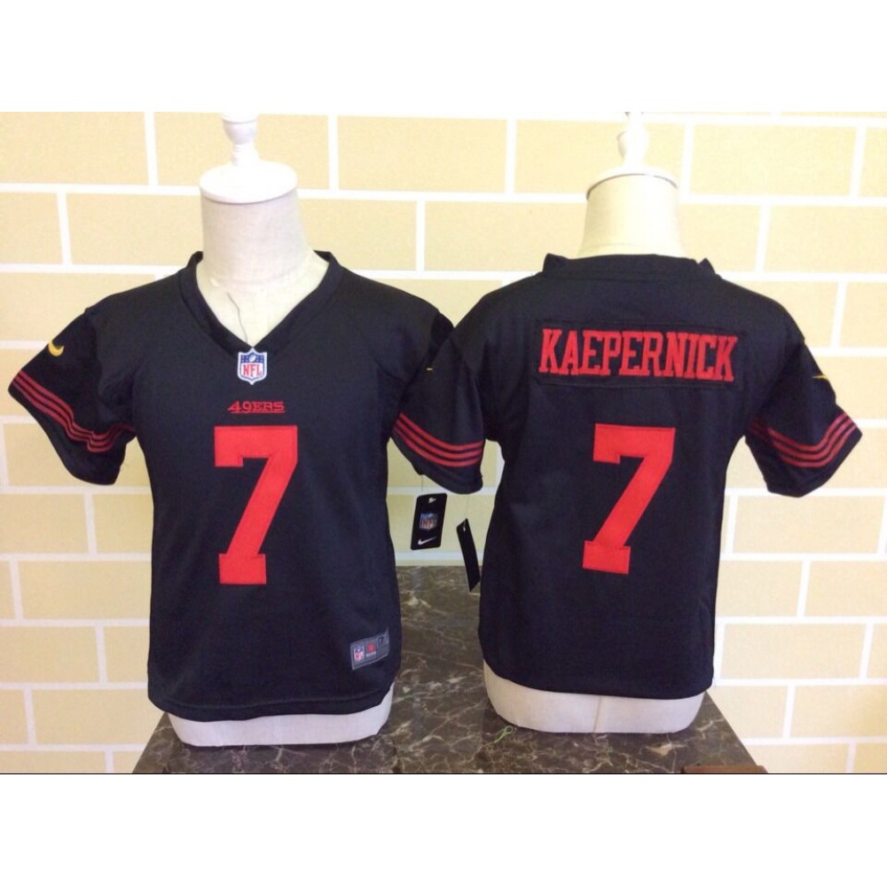ToddlerSan Francisco 49ers #7 Colin Kaepernick Black Stitched NFL Jersey