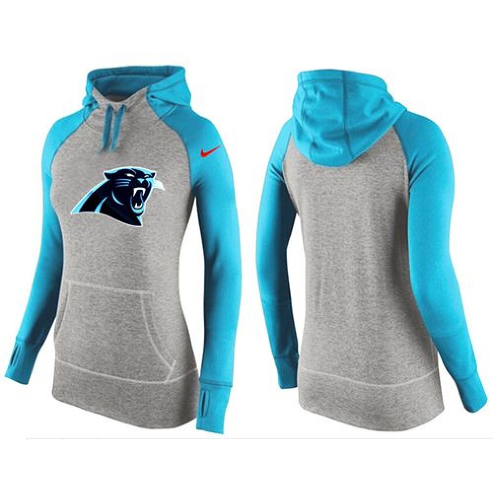 Women'sCarolina Panthers Performance Hoodie Grey & Light Blue_2
