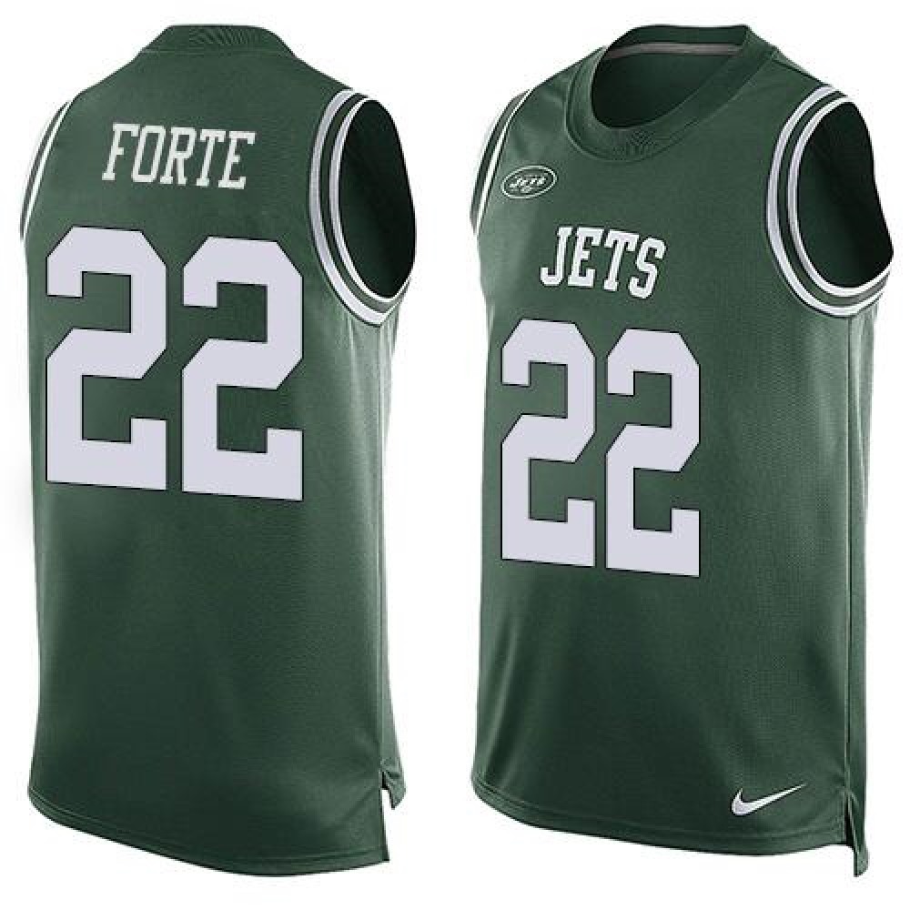 Jets #22 Matt Forte Green Team Color Men's Stitched NFL Limited Tank Top Jersey