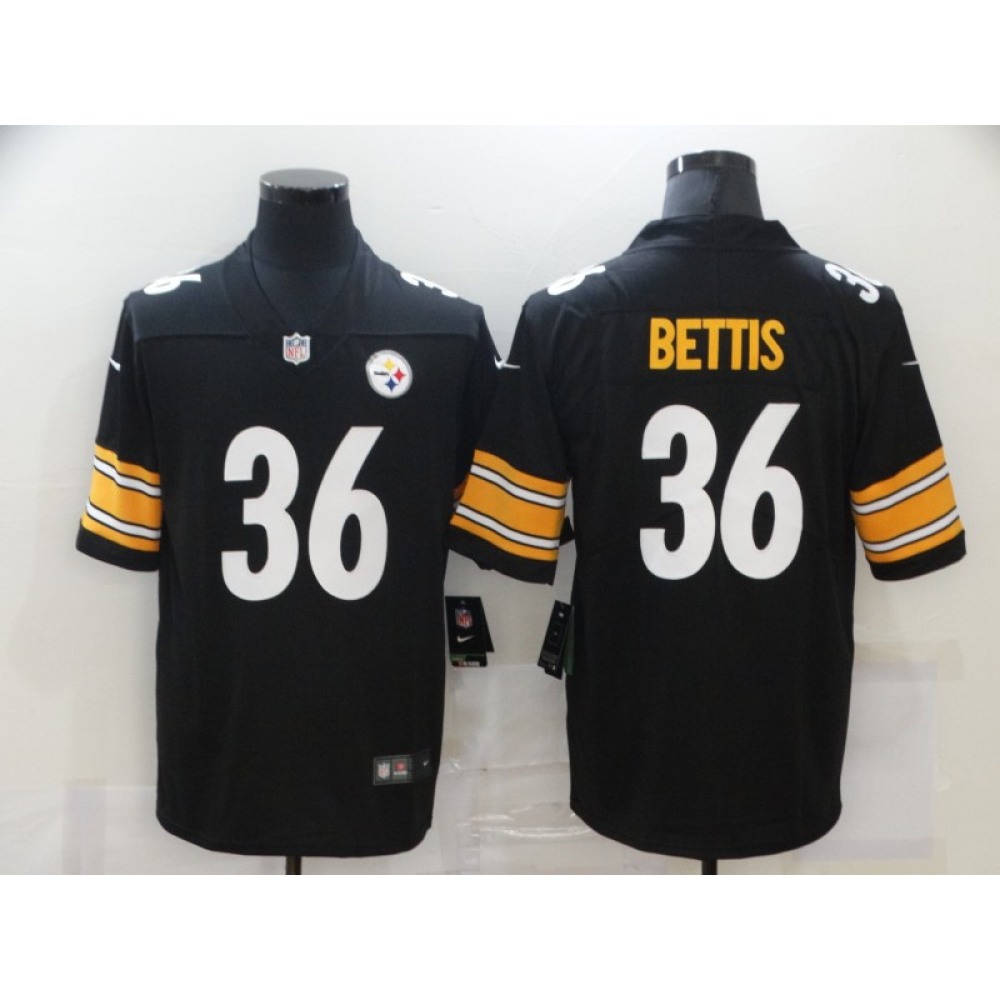 Men'sPittsburgh Steelers #36 Jerome Bettis Black Stitched Jersey