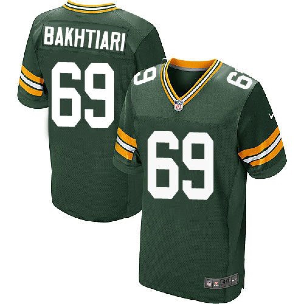 Packers #69 David Bakhtiari Green Team Color Men's Stitched NFL Elite Jersey