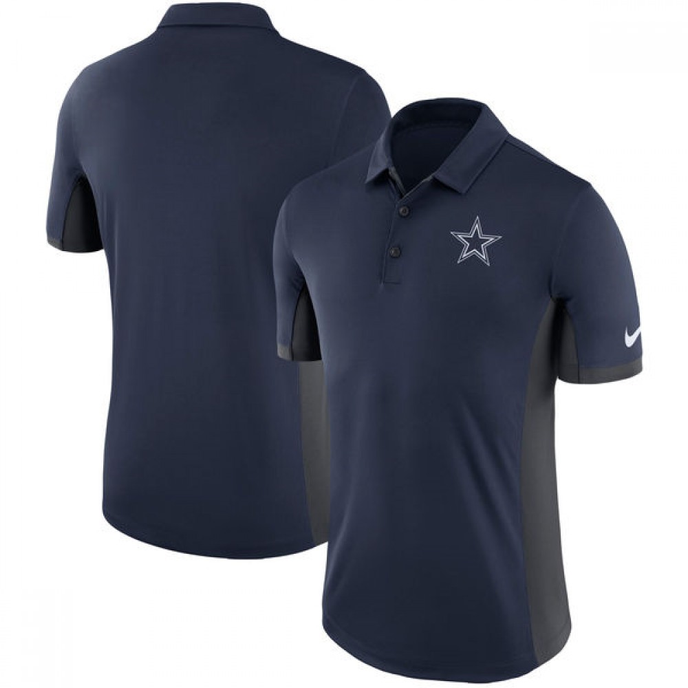Men's Dallas CowboysNavy Charcoal Evergreen Polo