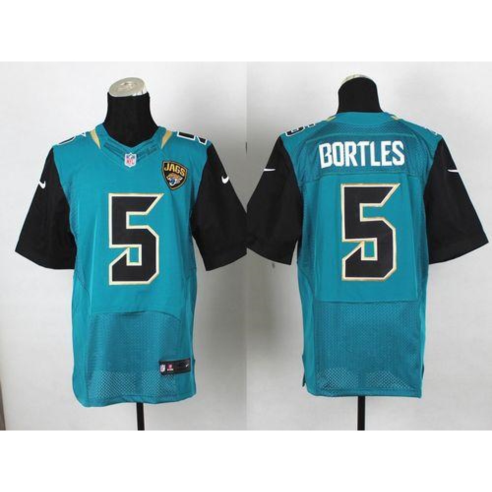 Jaguars #5 Blake Bortles Teal Green Team Color Men's Stitched NFL Elite Jersey