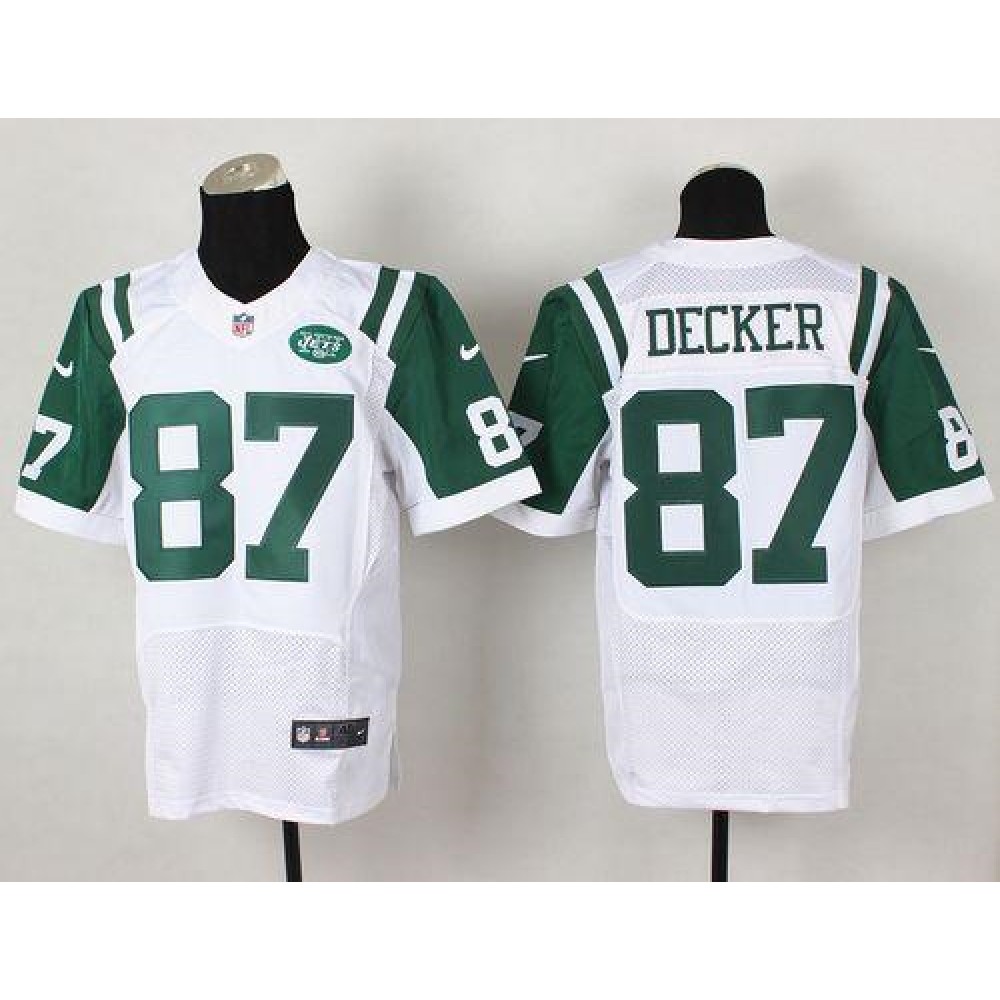Jets #87 Eric Decker White Men's Stitched NFL Elite Jersey