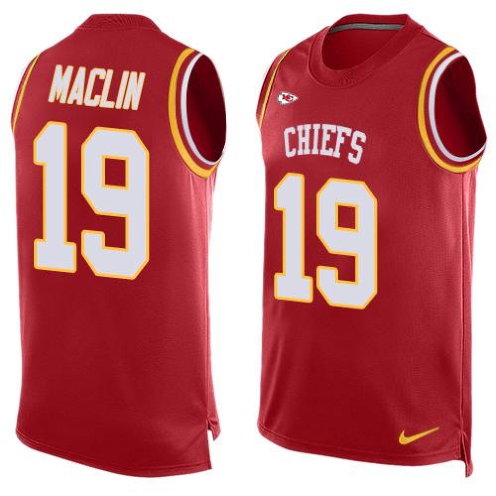 Chiefs #19 Jeremy Maclin Red Team Color Men's Stitched NFL Limited Tank Top Jersey
