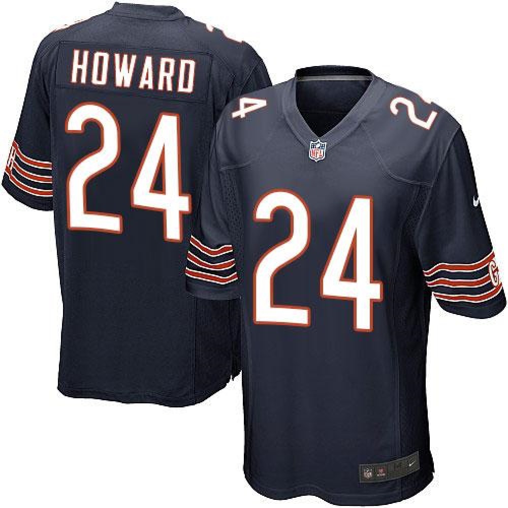 Bears #24 Jordan Howard Navy Blue Team Color Youth Stitched NFL Elite Jersey