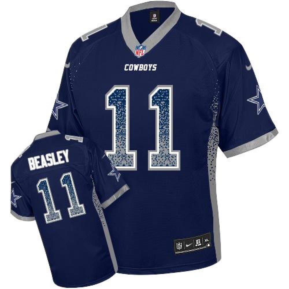 Cowboys #11 Cole Beasley Navy Blue Team Color Youth Stitched NFL Elite Drift Fashion Jersey