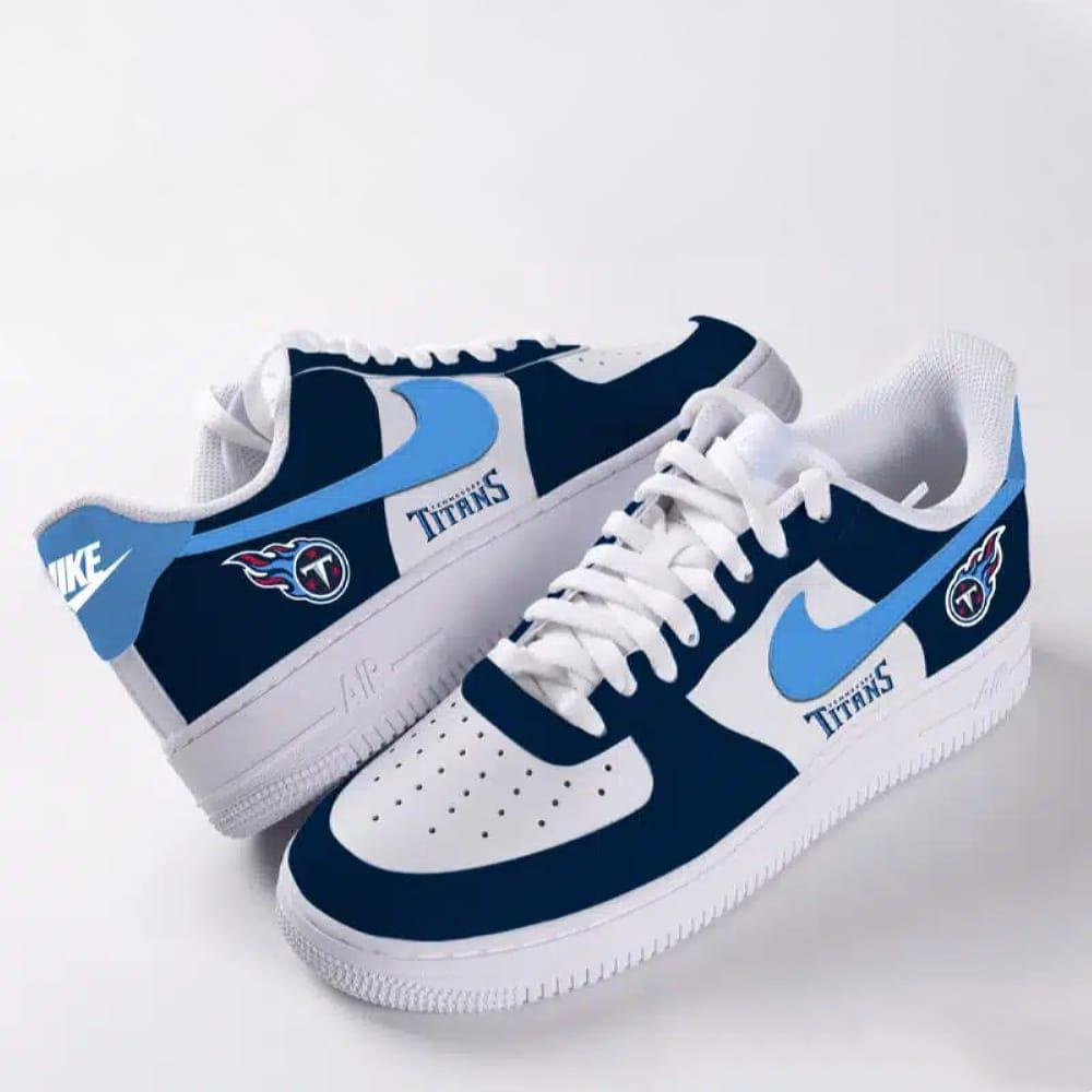 Unisex Nike x NFL Tennessee Titans Custom Air Force 1 Low Team Sneakers