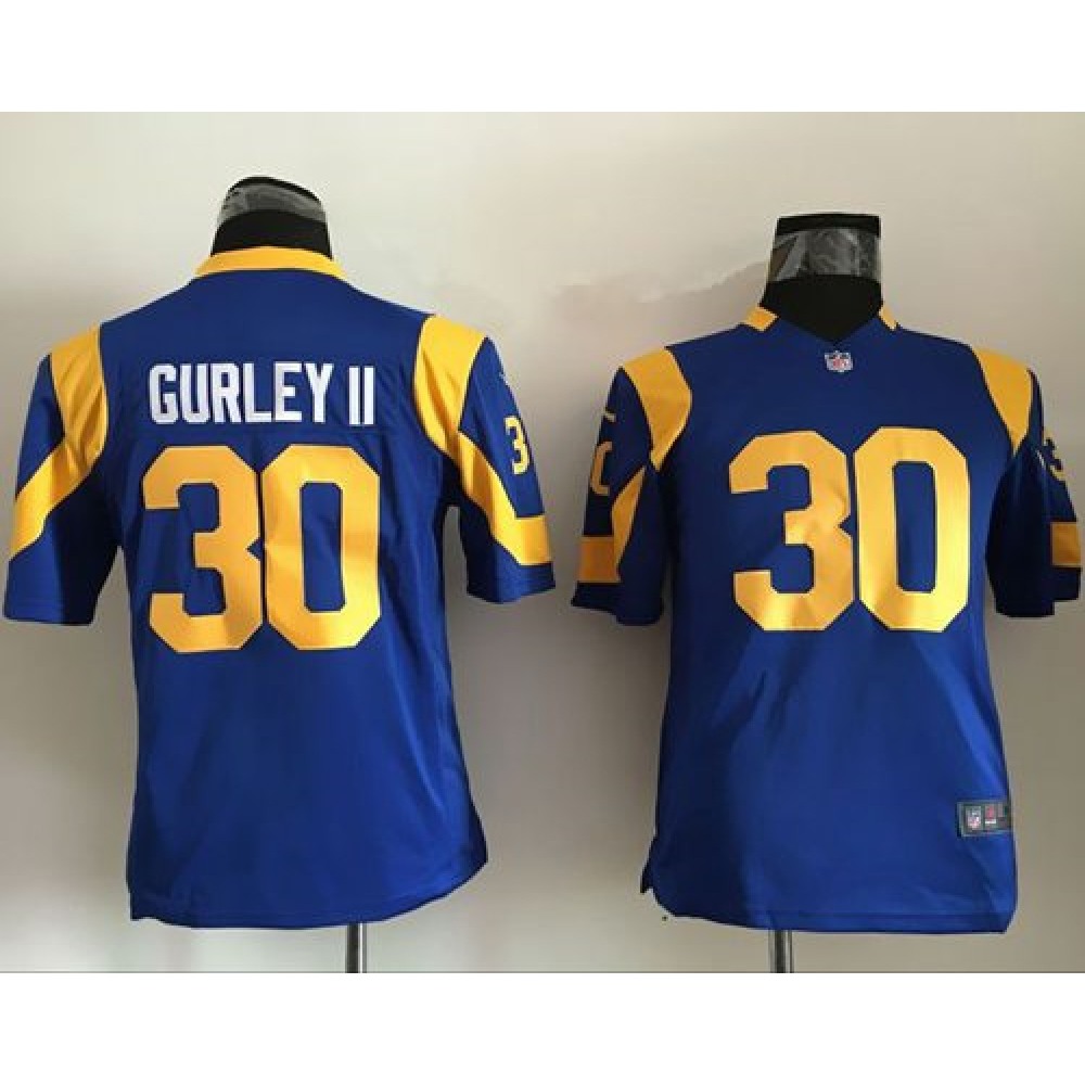Rams #30 Todd Gurley II Royal Blue Alternate Youth Stitched NFL Elite Jersey