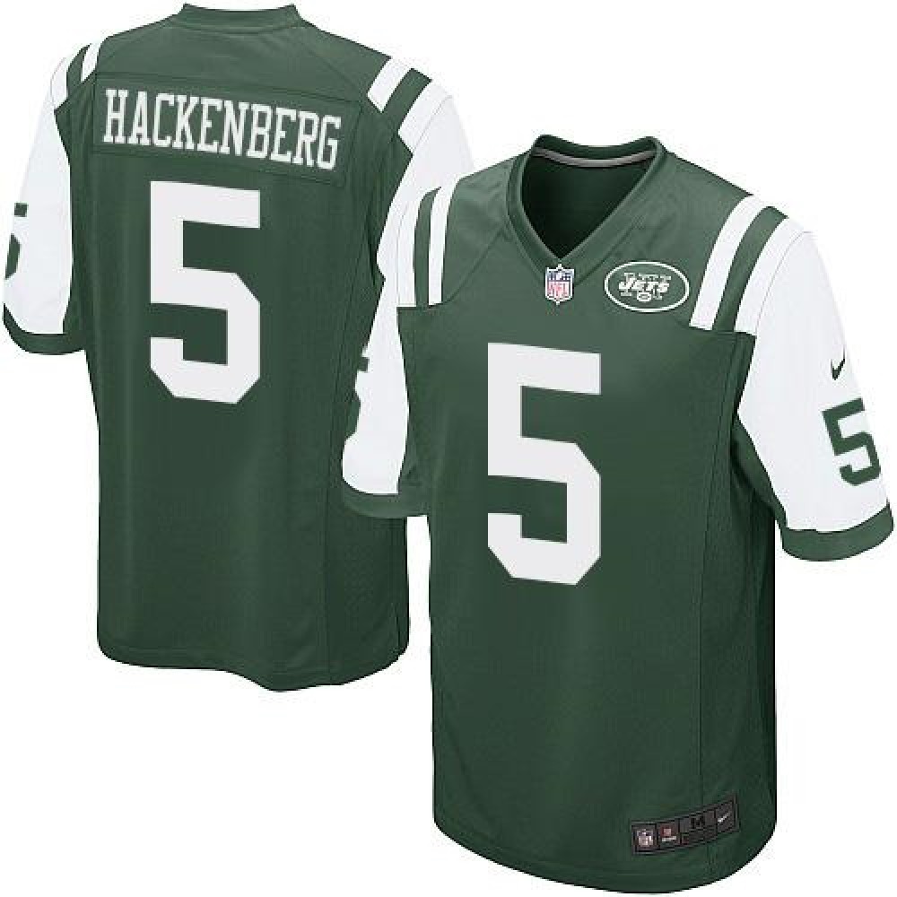 Jets #5 Christian Hackenberg Green Team Color Youth Stitched NFL Elite Jersey
