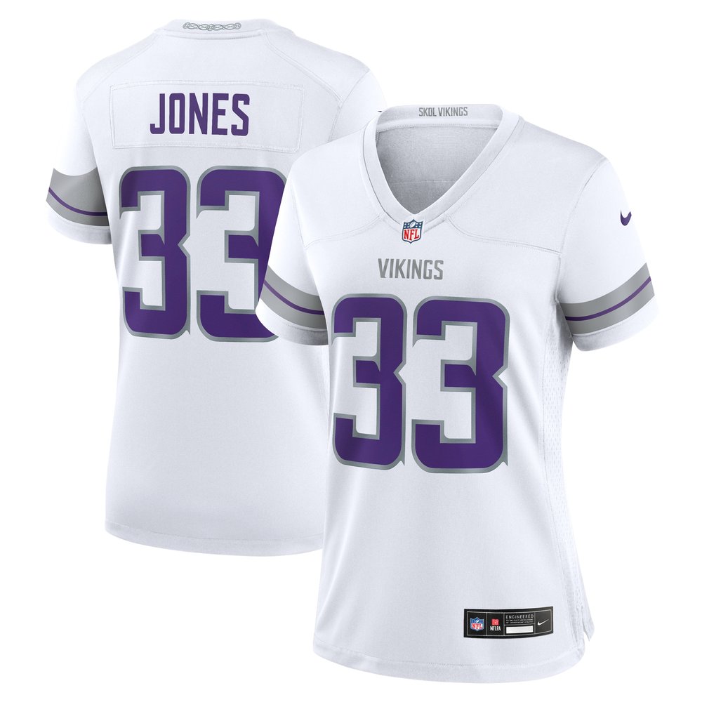 Women'sAaron Jones White Minnesota Vikings Alternate Game Player Jersey