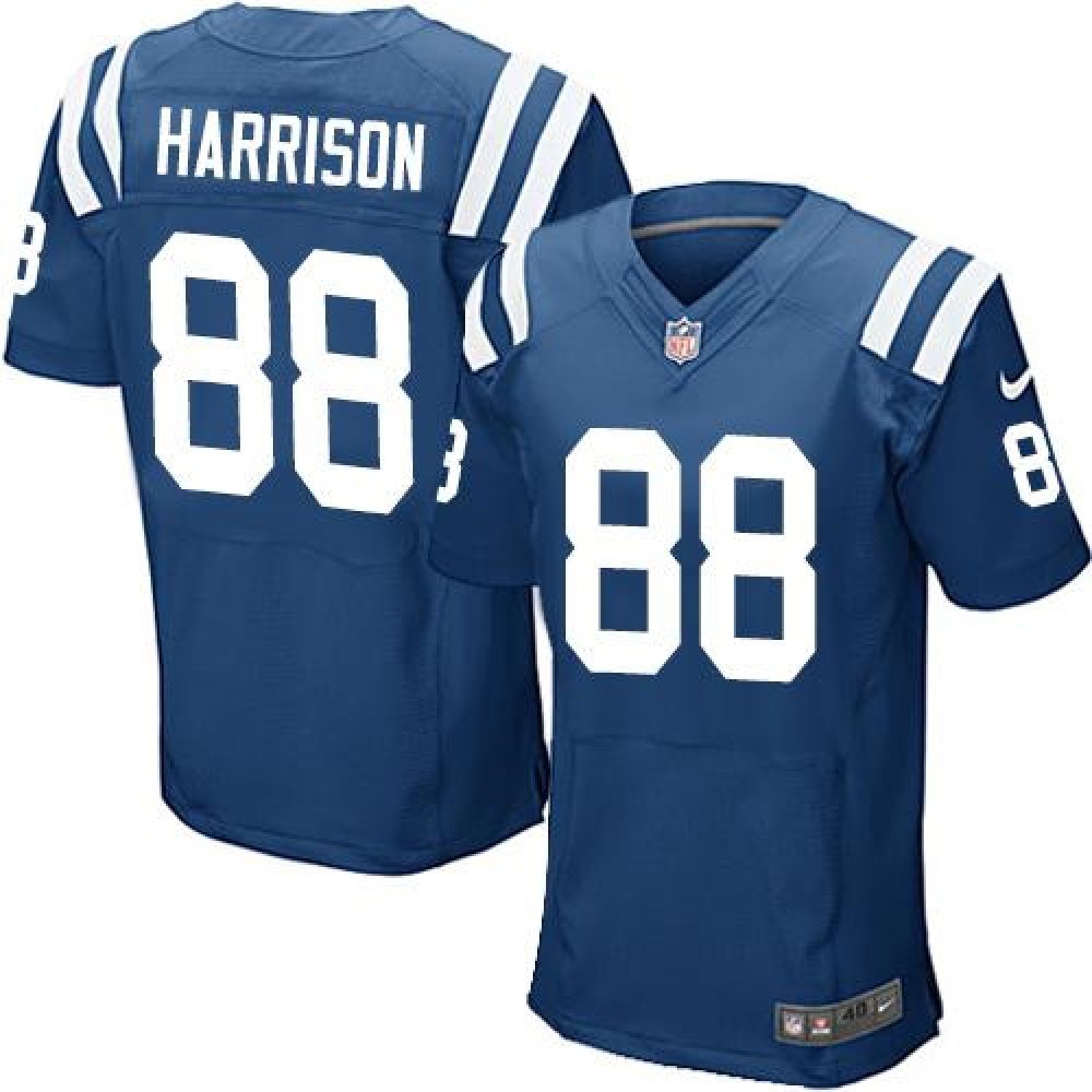 Colts #88 Marvin Harrison Royal Blue Team Color Men's Stitched NFL Elite Jersey