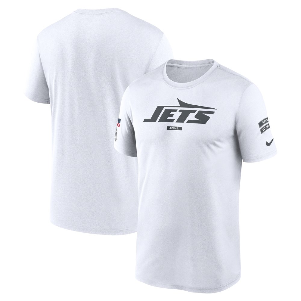 Men's New York JetsWhite 2024 Salute To Service Legend Performance T-Shirt