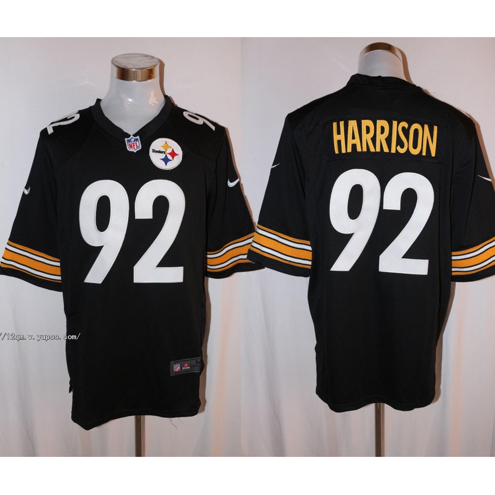 Men'sPittsburgh Steelers #92 James Harrison Black Stitched NFL Limited Jersey